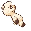 Cute Standing Beige Llama