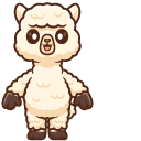 Cute Standing Beige Llama