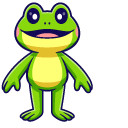 Cute Standing Frog
