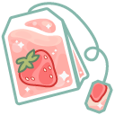 Cute Strawberry and Cherry Tea Bags