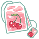 Cute Strawberry and Cherry Tea Bags