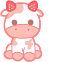 Cute Strawberry Cow and Jam