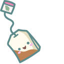 Cute Tea Bag and Cup of Tea