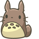 Cute Totoro and Leaf