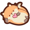 Cute Tubby Fox with a Heart