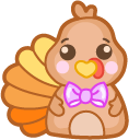Cute Turkey and Pie