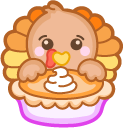 Cute Turkey and Pie