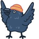 Cute Winter Crow
