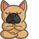 Cute Yoga Bulldog