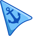 Anchor on Light Blue Background