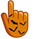 Black Bats on an Orange Background