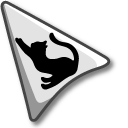 Black Cat on Light Gray Background