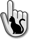 Black Cat on Light Gray Background