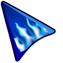 Blue Flame on Blue Background