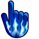 Blue Flame on Blue Background