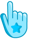 Blue Stars on Light Blue Background
