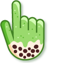 Bubble Tea on Green Background