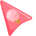 Cotton Candy on Coral Pink Background