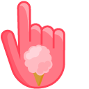 Cotton Candy on Coral Pink Background