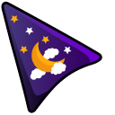 Crescent Moon on Purple Background
