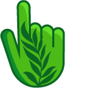 Dark Green Leaves on Spring Green Background