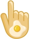 Fried Egg on Pale Yellow Background