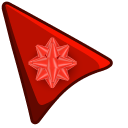 Gift Bow on Red Background