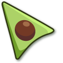 Green Avocado on Green Background