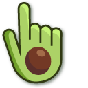 Green Avocado on Green Background