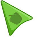 Green Pepper on Green Background