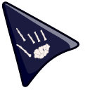 Hand Bones on Dark Blue Background