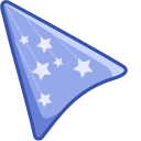 Hanging Stars on Soft Blue Background