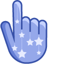 Hanging Stars on Soft Blue Background