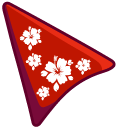 Hawaiian Hibiscus on Red Background