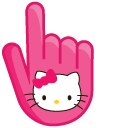 Hello Kitty on Candy Pink Background