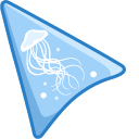 Jellyfish on Blue Background