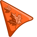 Orange Autumn Leaves on an Orange Background