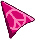 Peace Symbol on Pink Background