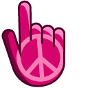 Peace Symbol on Pink Background
