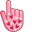 Pink and Red Hearts