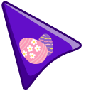 Pink Easter Eggs on Purple Background