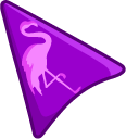 Pink Flamingo on Purple