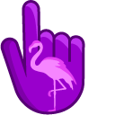 Pink Flamingo on Purple