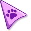 Purple Pet Paws on Pink Violet