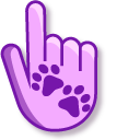 Purple Pet Paws on Pink Violet