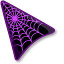 Purple Spider Web on Dark Background