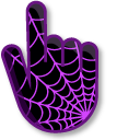 Purple Spider Web on Dark Background