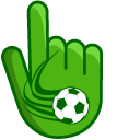 Soccer Ball on Green Background