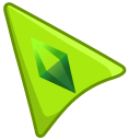 The Sims Plumbob on Green Background