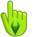 The Sims Plumbob on Green Background